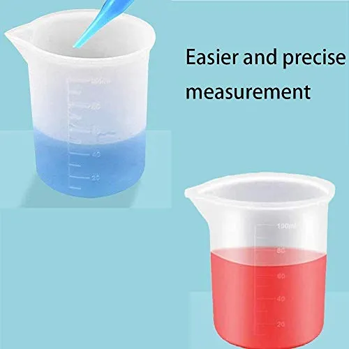 10 Pcs 100ml Silicone Measuring Cups, Epoxy Resin Cups, Nonstick Silicone Mixing Cups for Resin Molds Resin Casting Molds for Handmade Candle, Resin