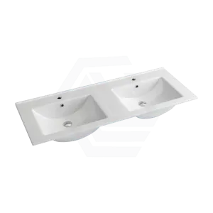 1210x465x175mm Ceramic Top for Bathroom Vanity Double Bowls Gloss White