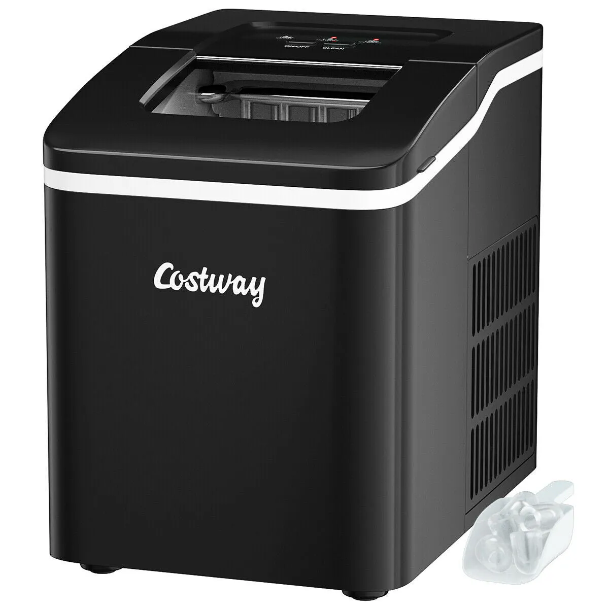 1.6L Portable Ice Maker 12kg / 24hr-Black