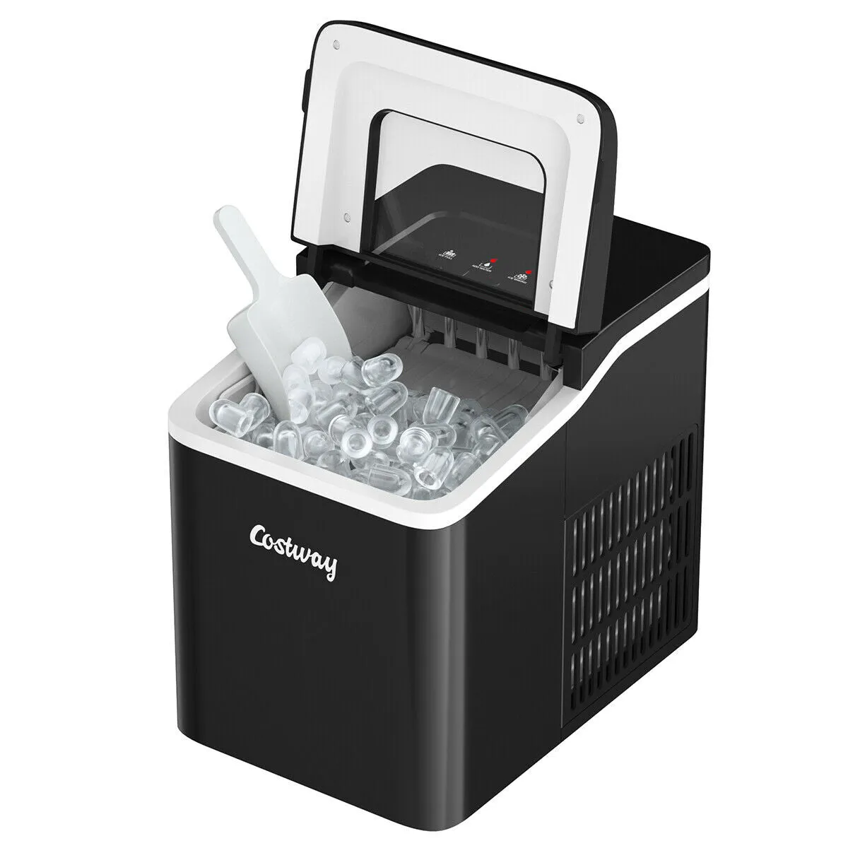 1.6L Portable Ice Maker 12kg / 24hr-Black