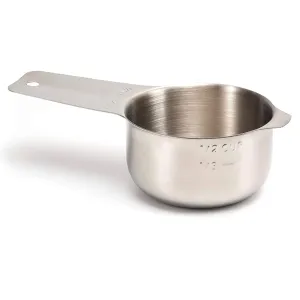 1/8 Cup Measuring Cup Stainless Steel Metal, Accurate, Engraved Markings Us