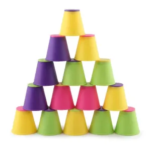 20*9*5.5cm Double competition stacking cup game children's educational early education toys desktop color stacking game AZ12903