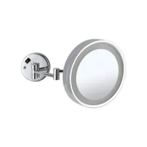 3X Chrome Magnifying Round Mirror With Light