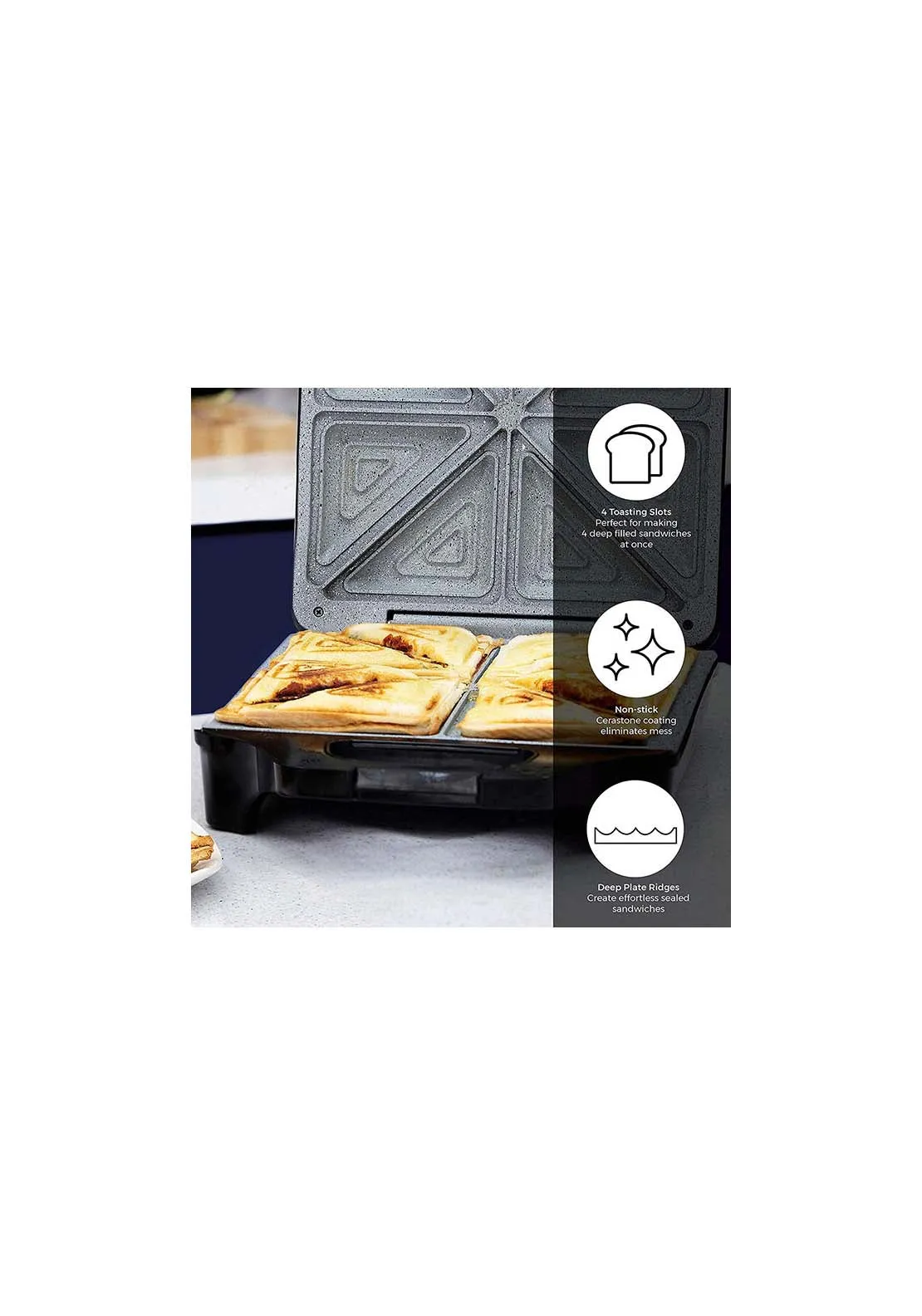 4 Slice Deep Sandwich Maker | T27021