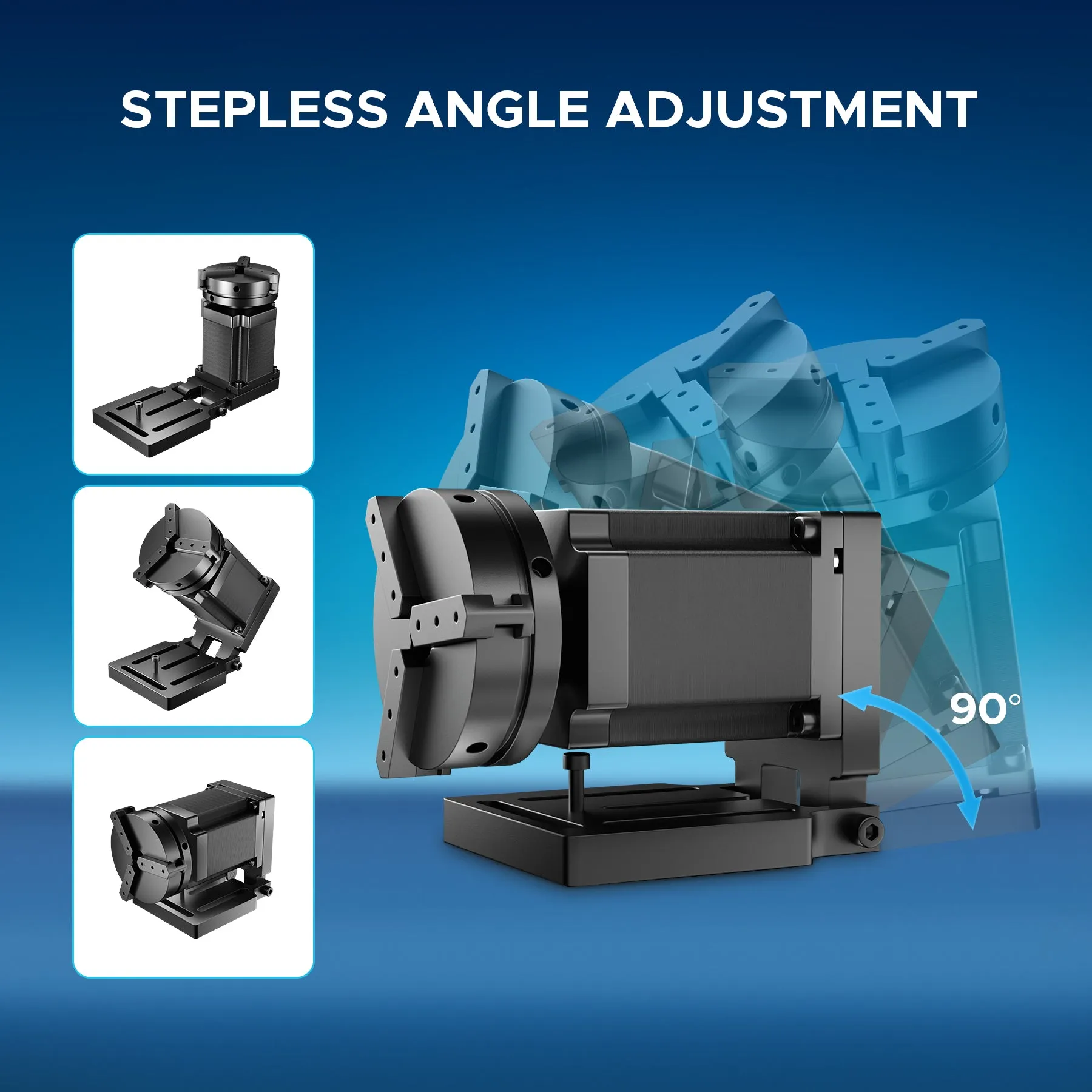 70mm Rotary Axis Attachment for Fiber Laser Engraver（FOR ALL FIBER MACHINES）