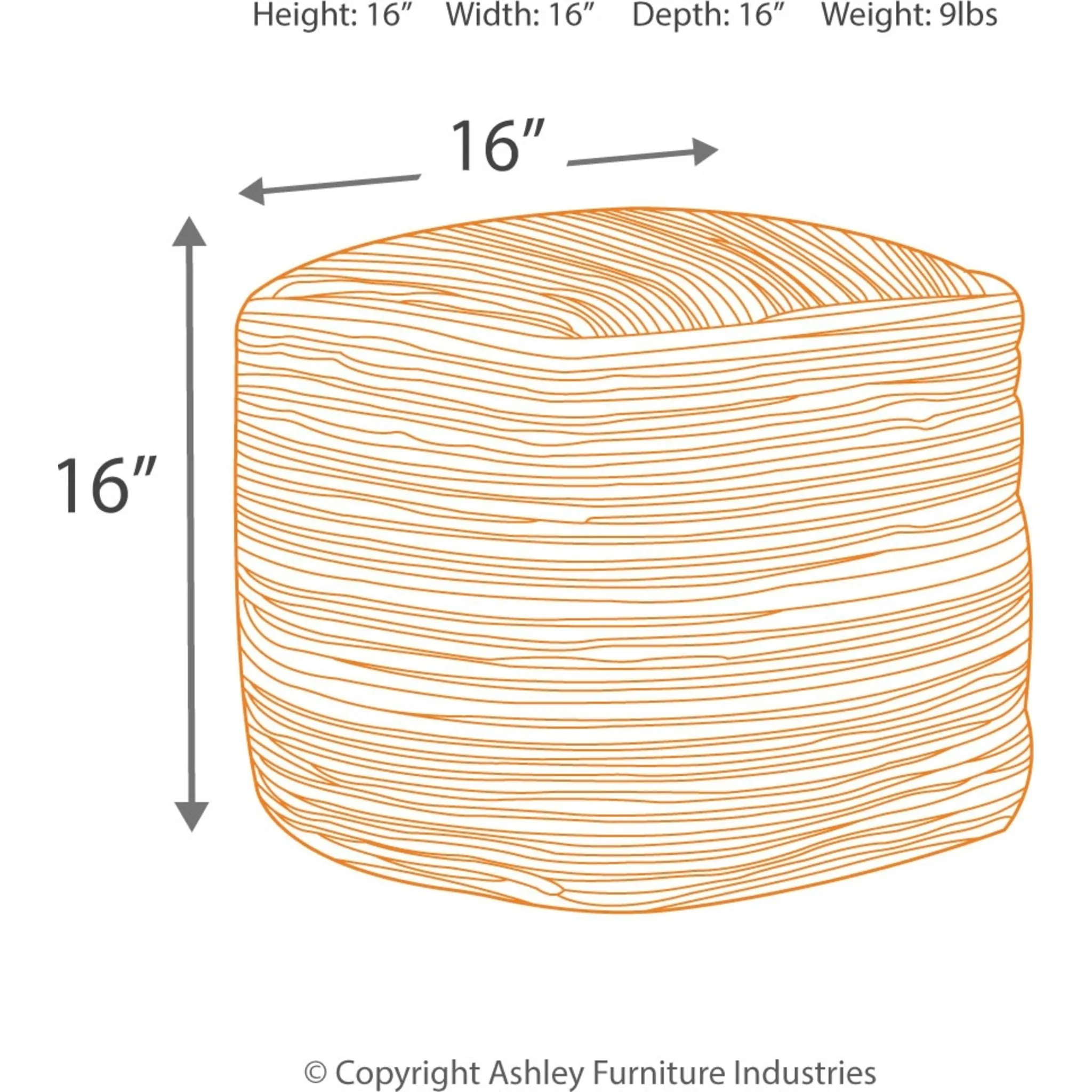 Absalom Pouf - Natural