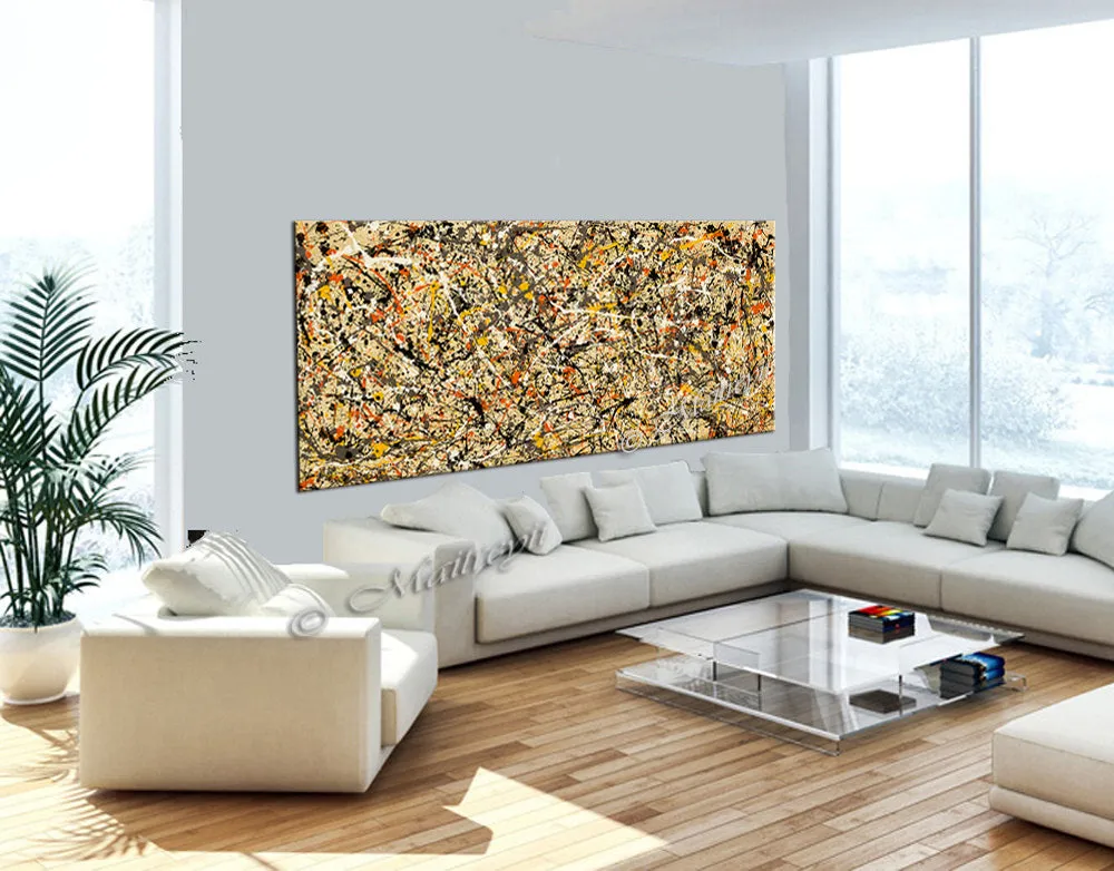 Abstract Angel Paintings | Jackson Pollock Style | Large Modern Art - Vintage Beauty 112