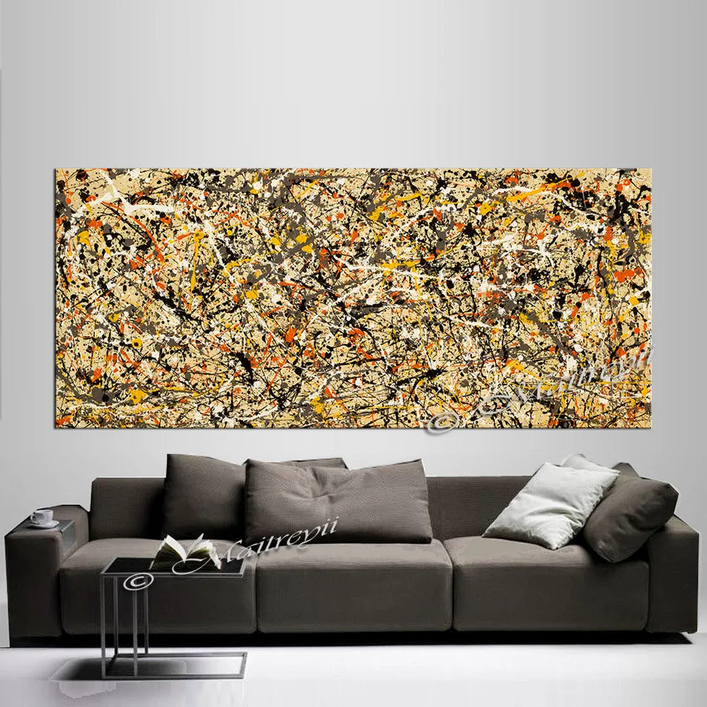 Abstract Angel Paintings | Jackson Pollock Style | Large Modern Art - Vintage Beauty 112