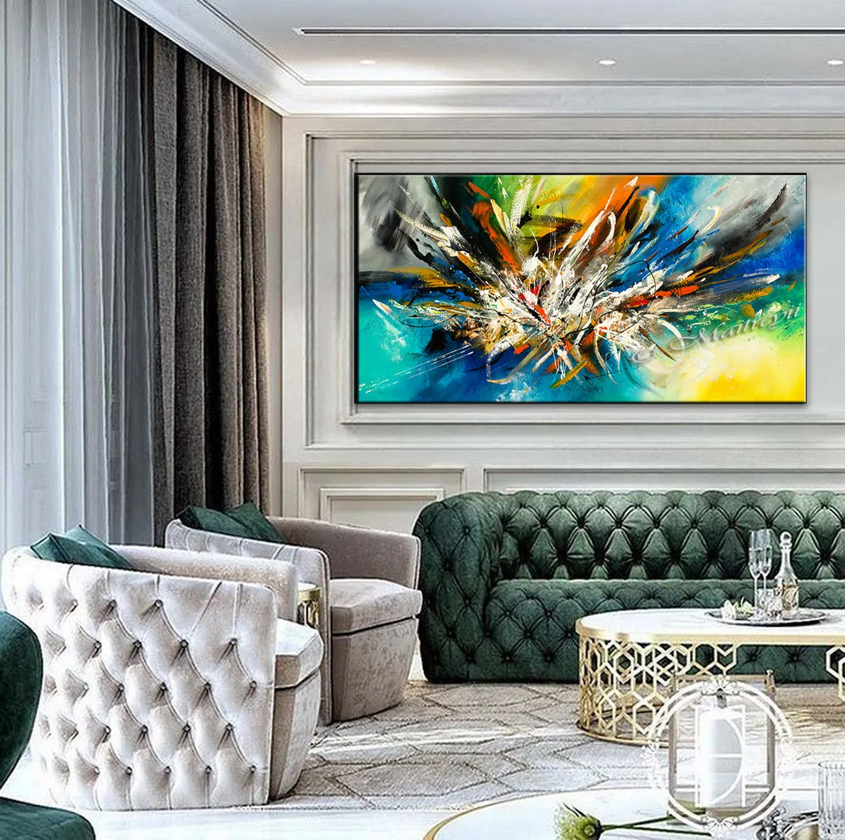 Abstract Modern Art Oil Painting on Canvas Modern Wall Art Amazing Abstract - Abstract Art 83