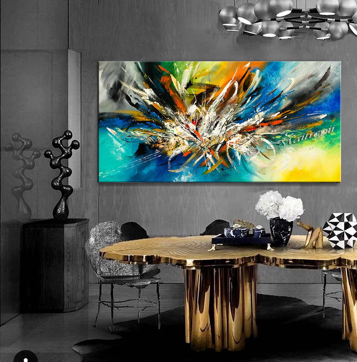 Abstract Modern Art Oil Painting on Canvas Modern Wall Art Amazing Abstract - Abstract Art 83