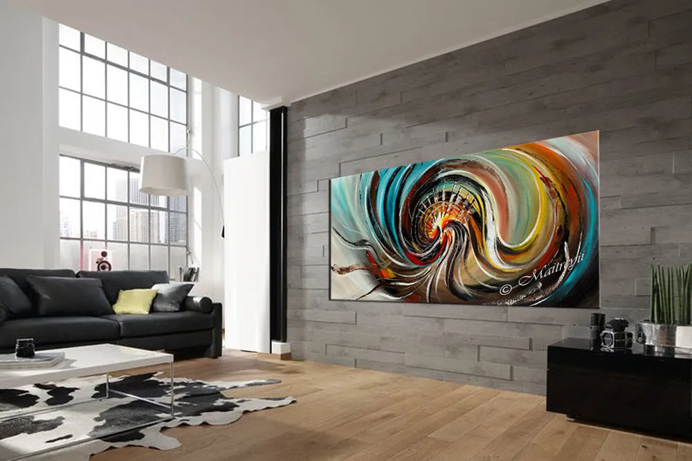 Abstract Modern Art Oil Painting on Canvas Modern Wall Art Amazing Abstract Gold Flow Painting - Abstract Art 88