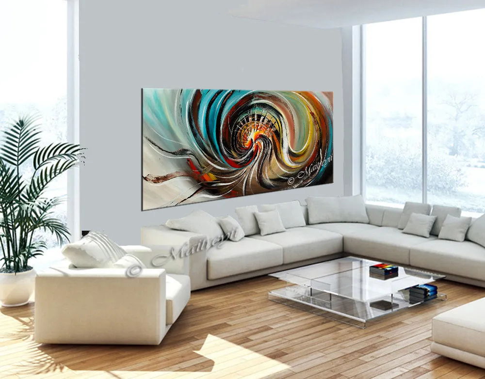 Abstract Modern Art Oil Painting on Canvas Modern Wall Art Amazing Abstract Gold Flow Painting - Abstract Art 88