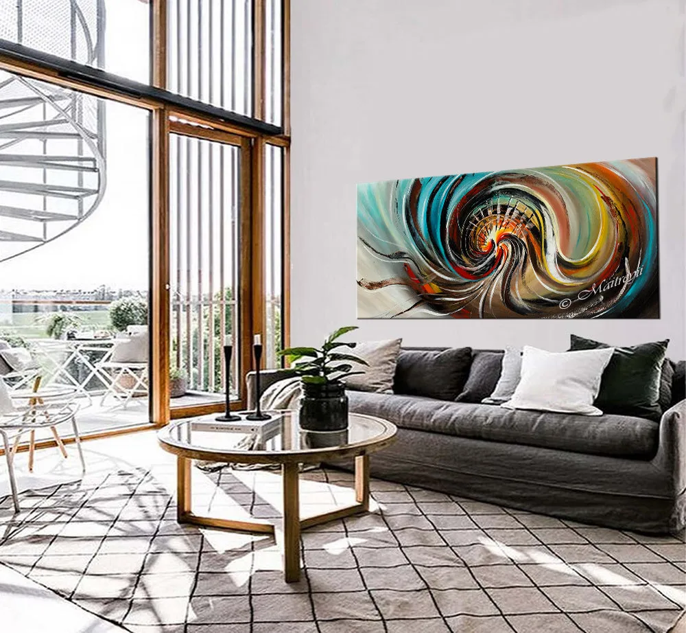 Abstract Modern Art Oil Painting on Canvas Modern Wall Art Amazing Abstract Gold Flow Painting - Abstract Art 88