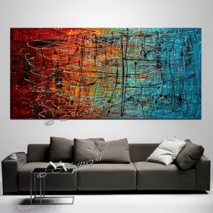 Abstract Paintings | Jackson Pollock Style | Large Modern Art - Loving Memories