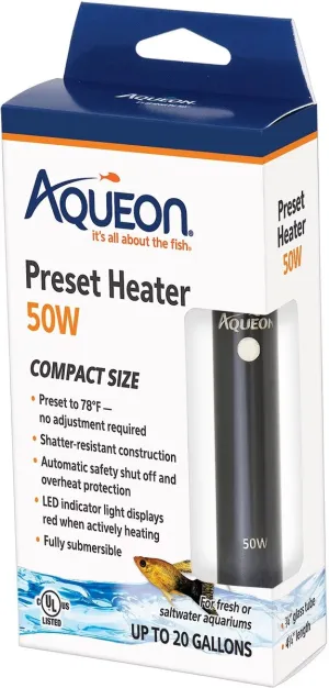 Aqueon Preset Aquarium Heater 50W