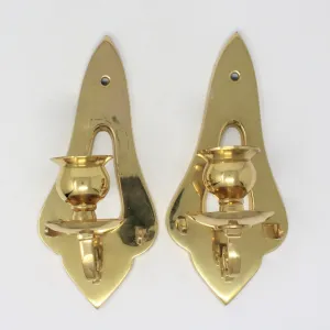 Candle Holders / Sconces, Brass Sconces, Set of 2, Vintage, India