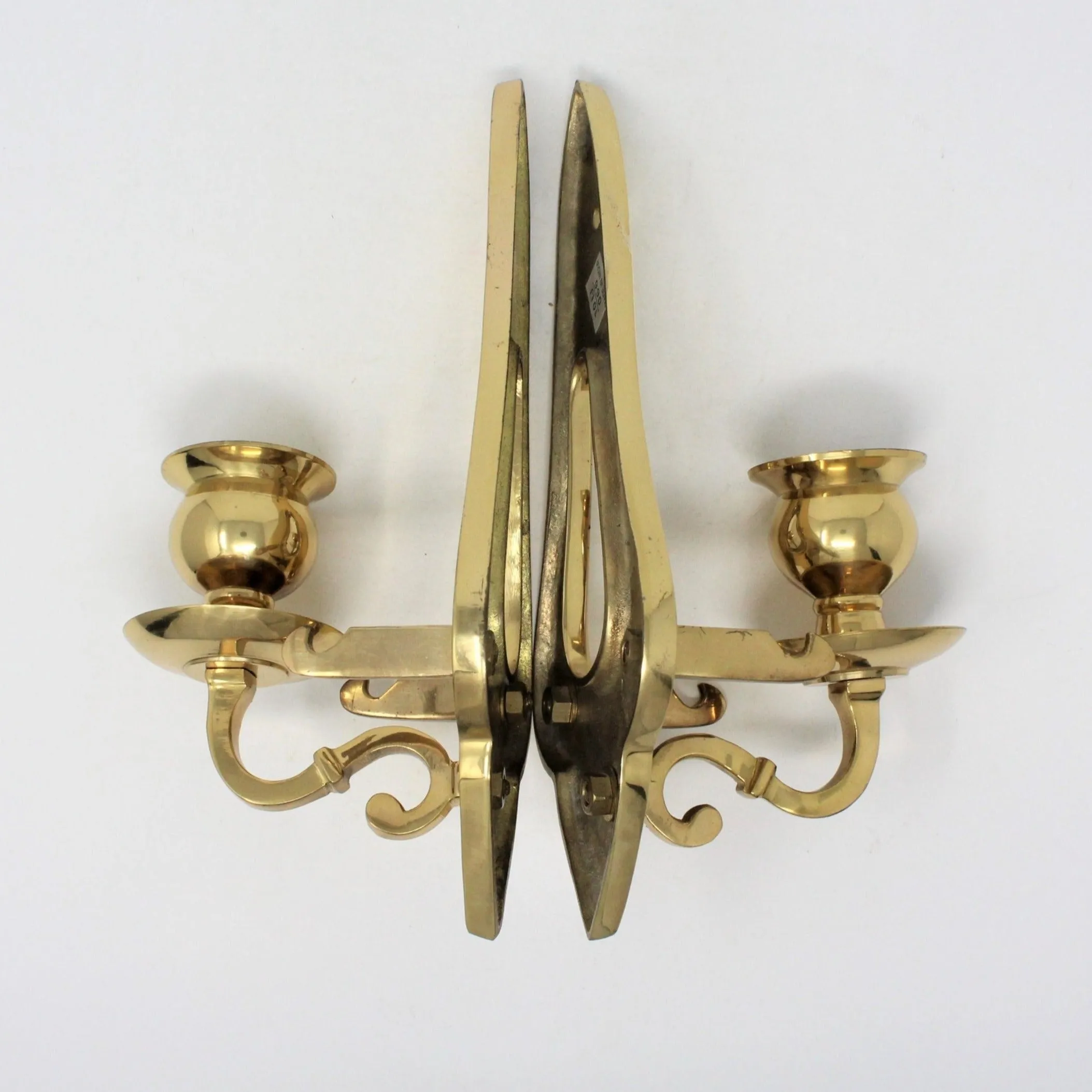 Candle Holders / Sconces, Brass Sconces, Set of 2, Vintage, India