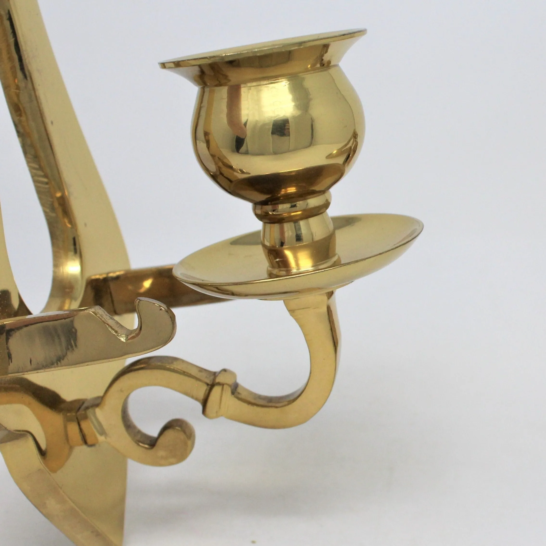 Candle Holders / Sconces, Brass Sconces, Set of 2, Vintage, India