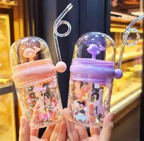 Children Whale Spray Cup Sippy Bottle