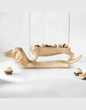 Dachshund Secret Bowl - Gold