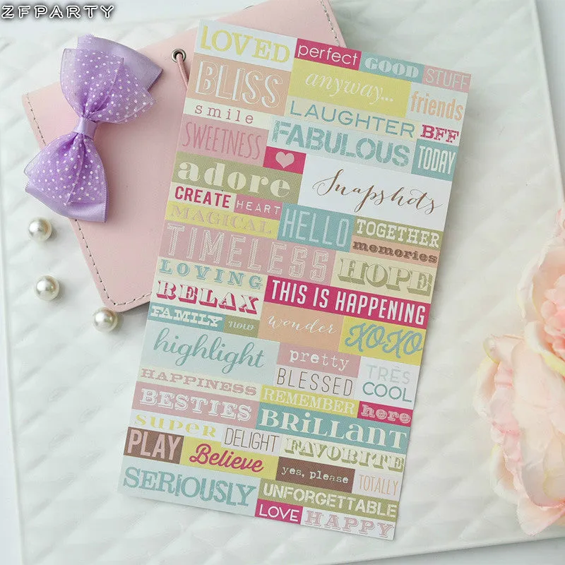 DIY Scrapbook Sticker Set Pastels - Chill Series