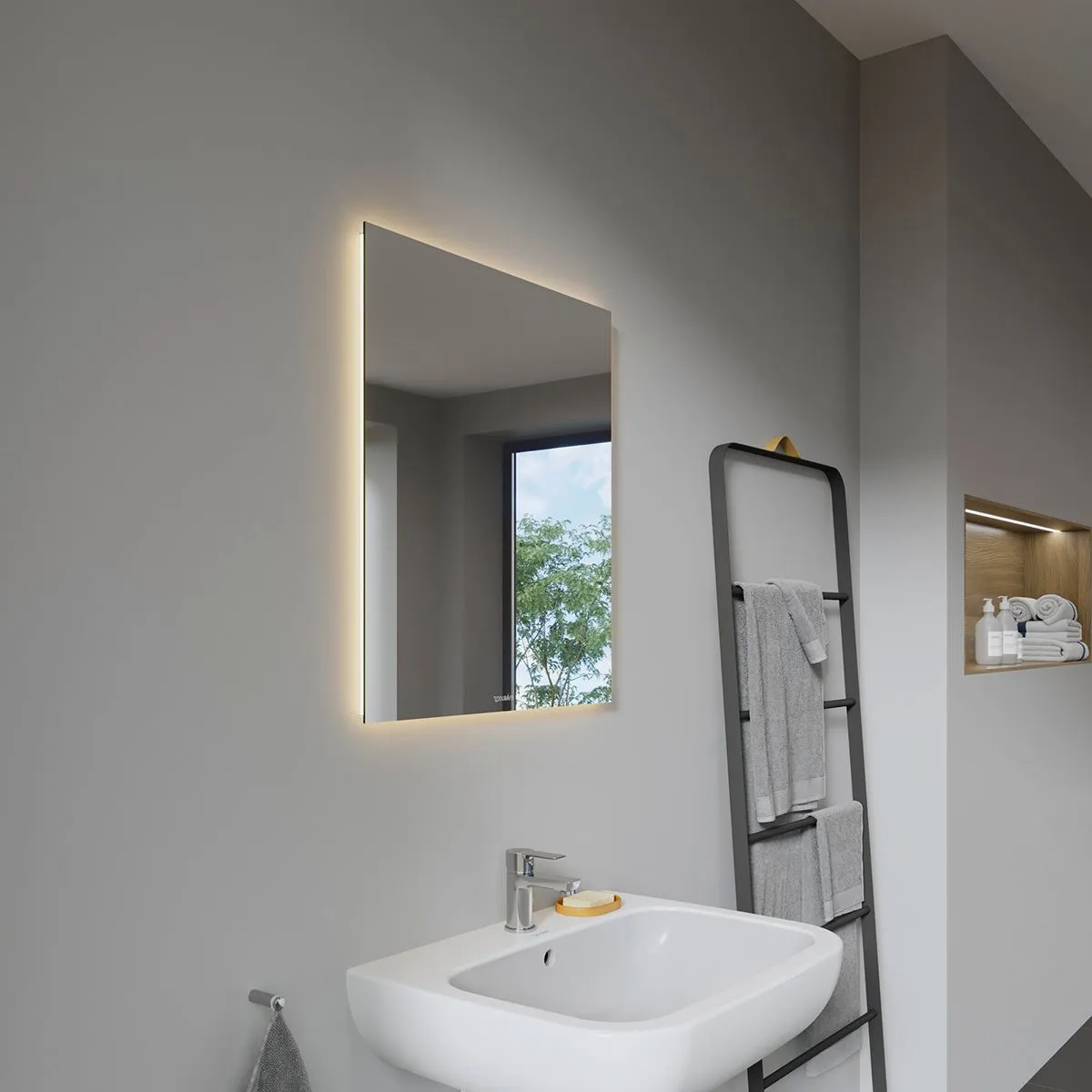 Duravit Best 600mm Mirror with 4-Sided LED Lighting - LM7825D00000000