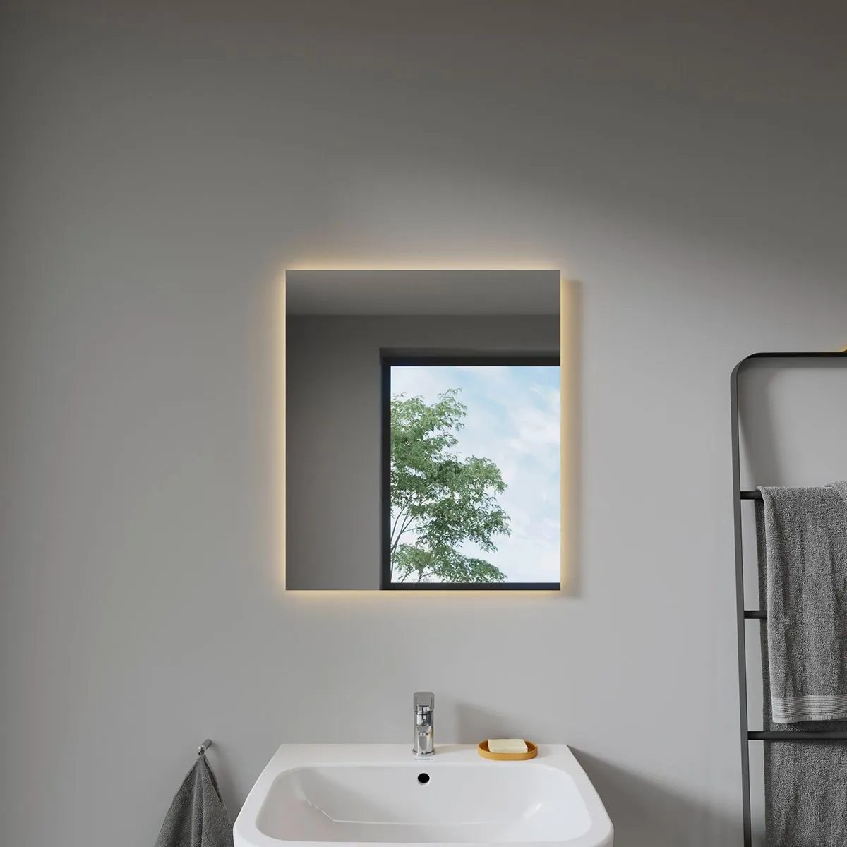 Duravit Best 600mm Mirror with 4-Sided LED Lighting - LM7825D00000000