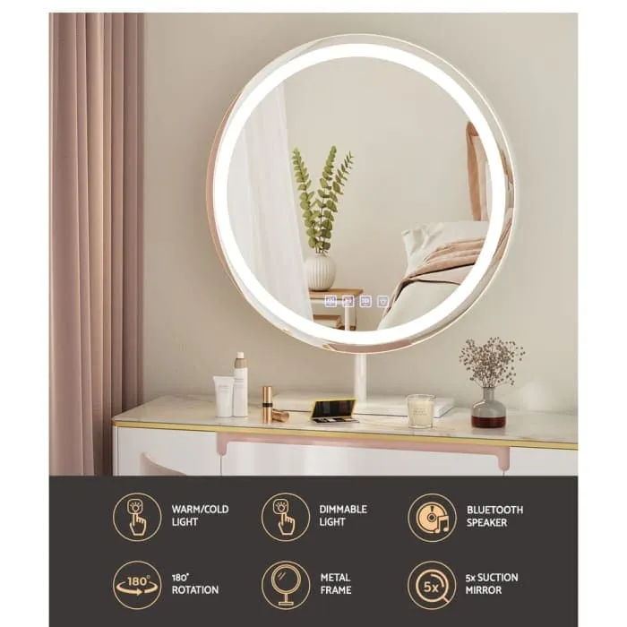 Embellir Makeup Mirror With Bluetooth And Led 50cm