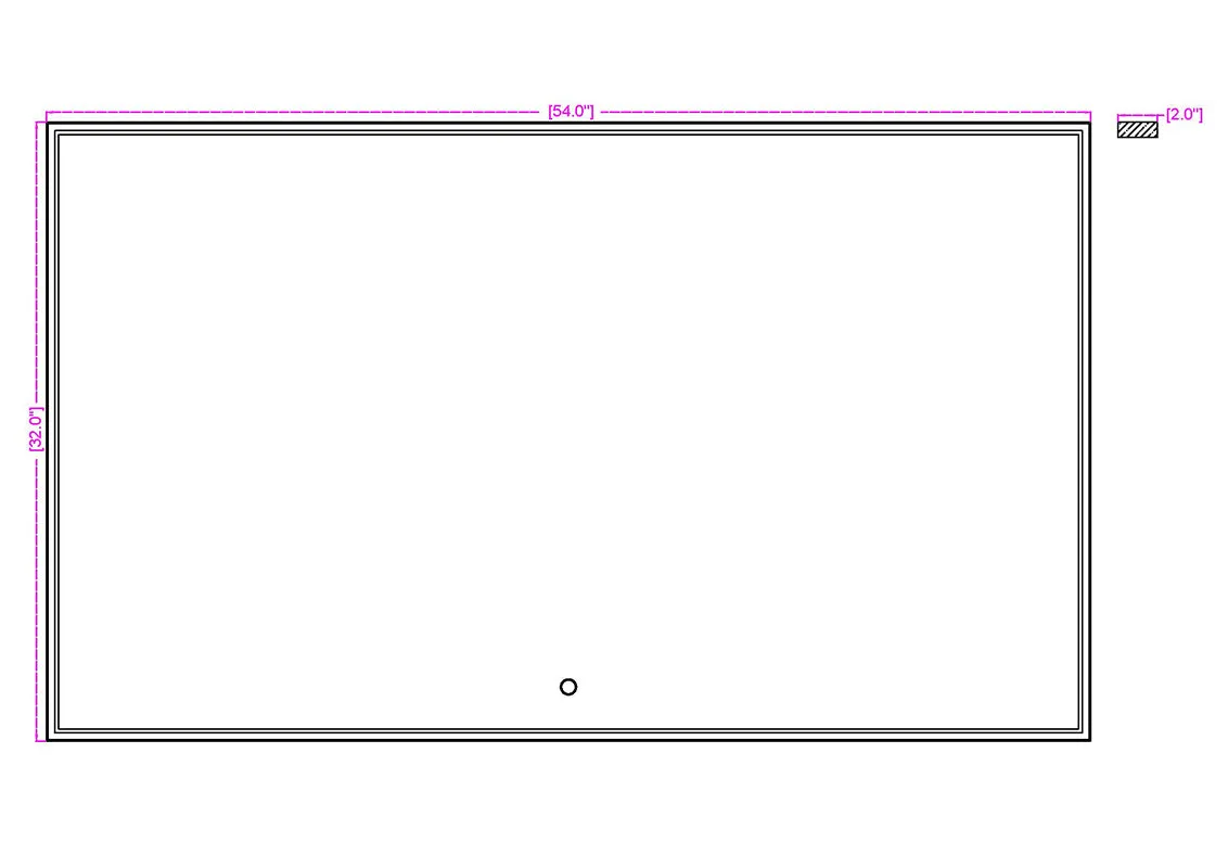 Eurofase 44282 Cerissa 1-lt 54 x 32 Rectangular LED Mirror, CCT Selectable