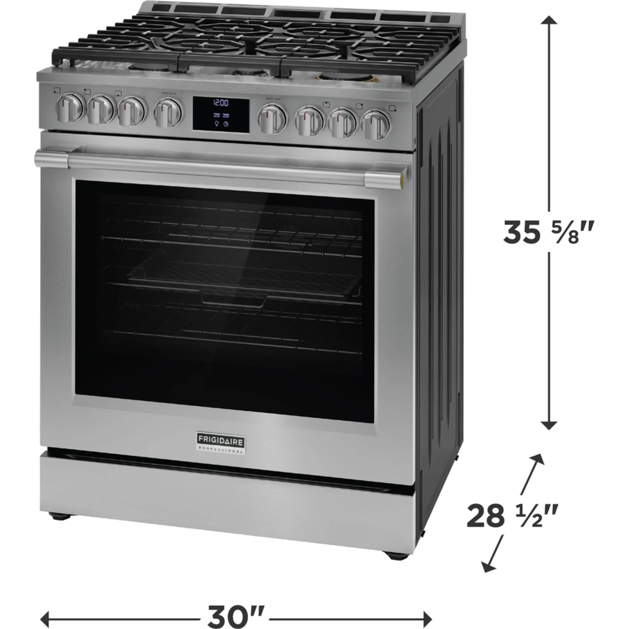 Frigidaire Professional Gas Range (PCFG3080AF) - SmudgeProof Stainless Steel