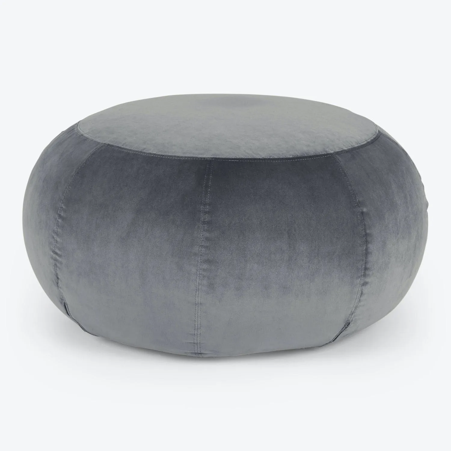 Geo Smooth Velvet Ottoman, Medium