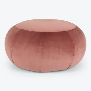 Geo Smooth Velvet Ottoman, Medium