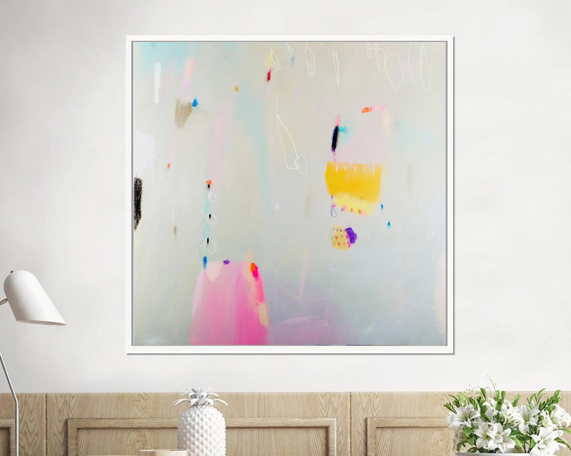 LARGE ABSTRACT ART painting print, Large modern wall art , colorful painting, acrylic abstract painting by Camilo Mattis