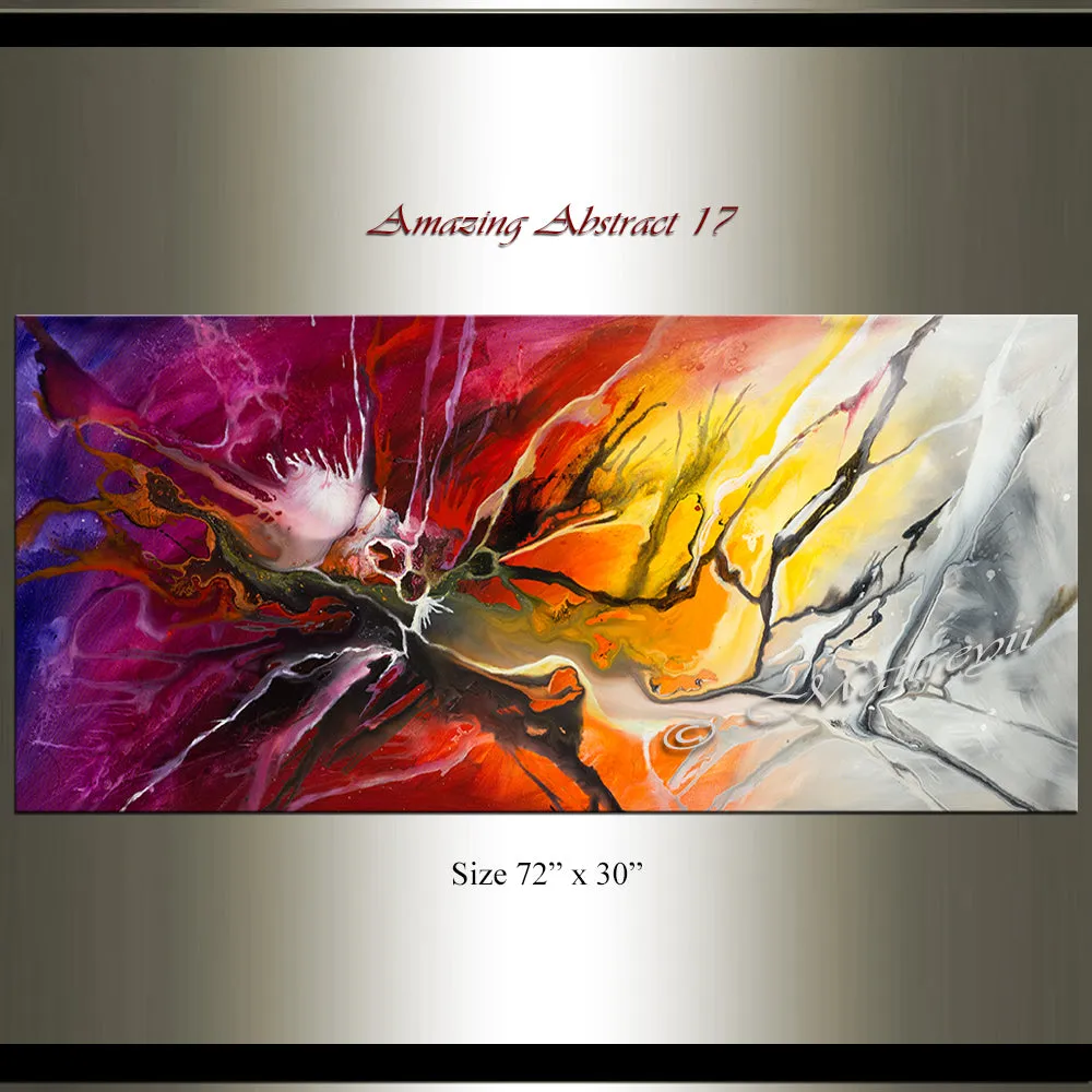 Large Modern Art Oil Painting on Canvas Modern Wall Art - Amazing Abstract 17