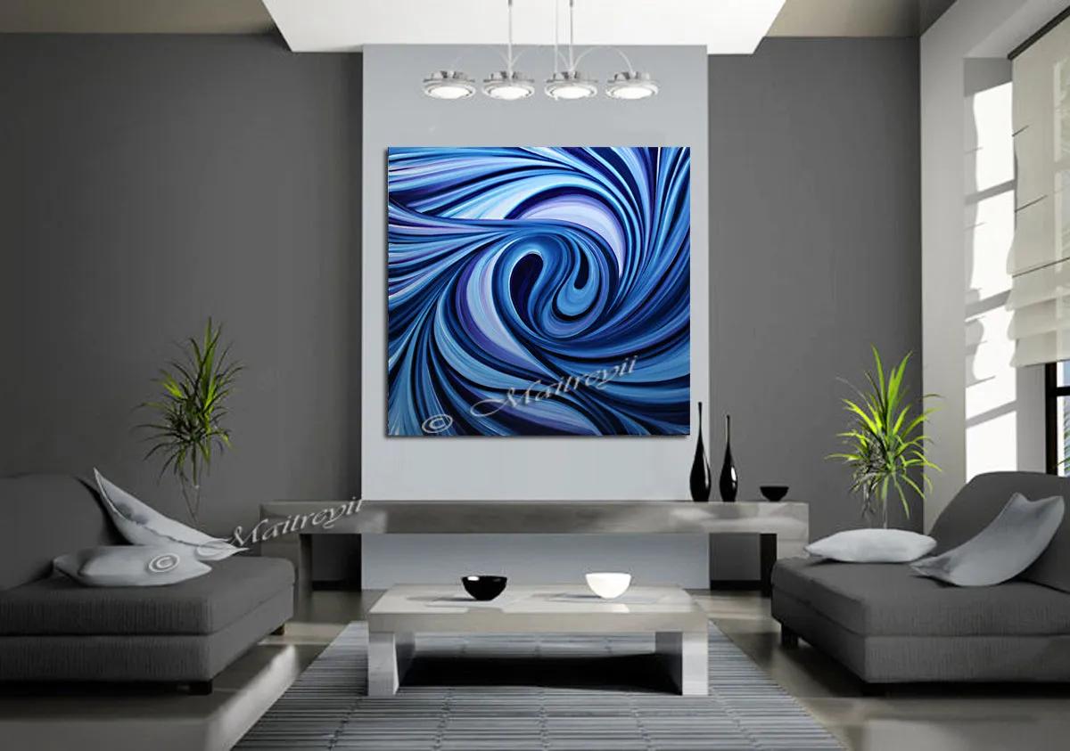 Large Oil Painting For Luxury homes - Ocean Swirl