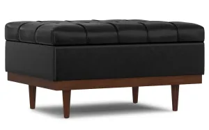 Mariah Coffee Table Storage Ottoman in Distressed Vegan Leather