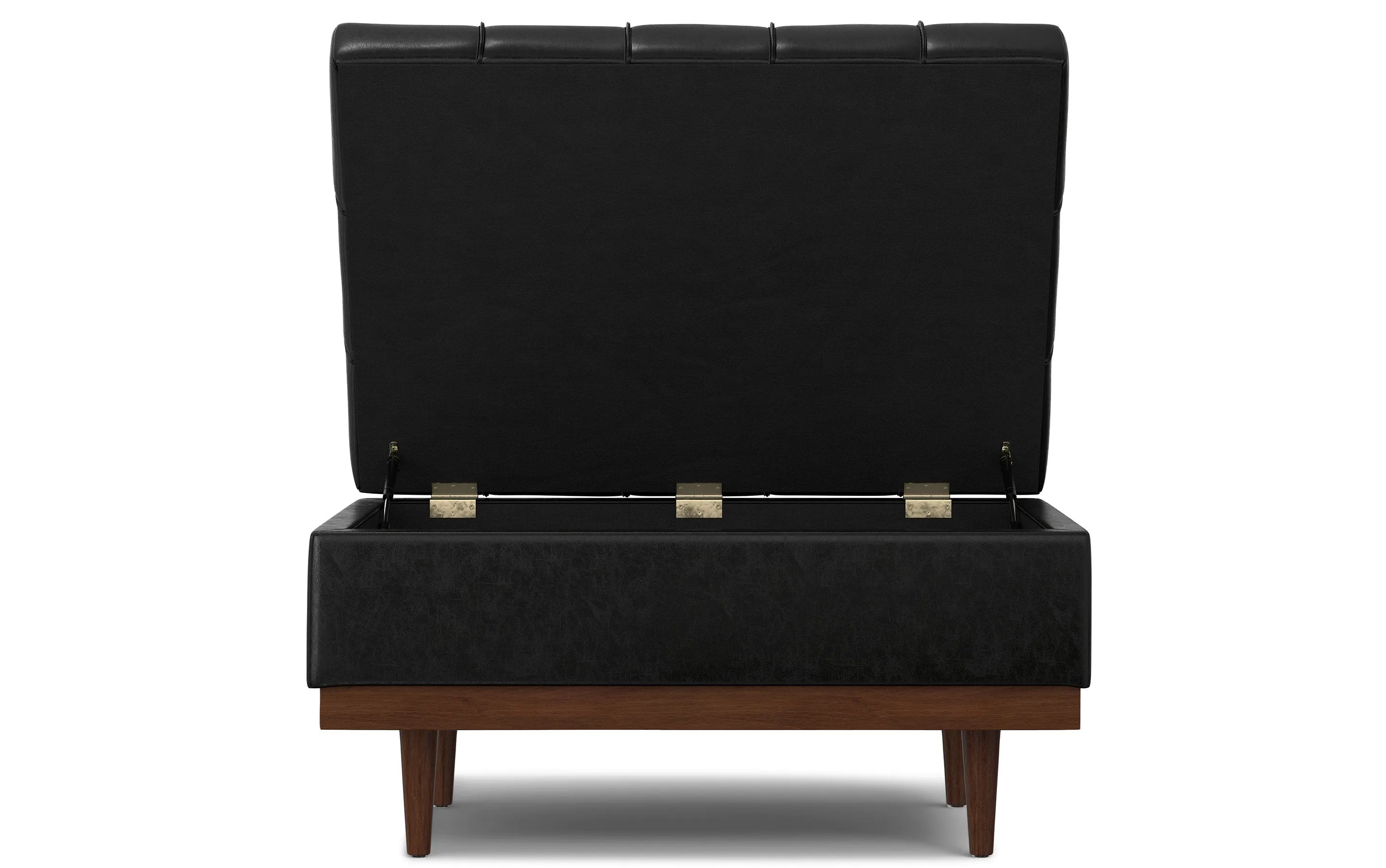 Mariah Coffee Table Storage Ottoman in Distressed Vegan Leather