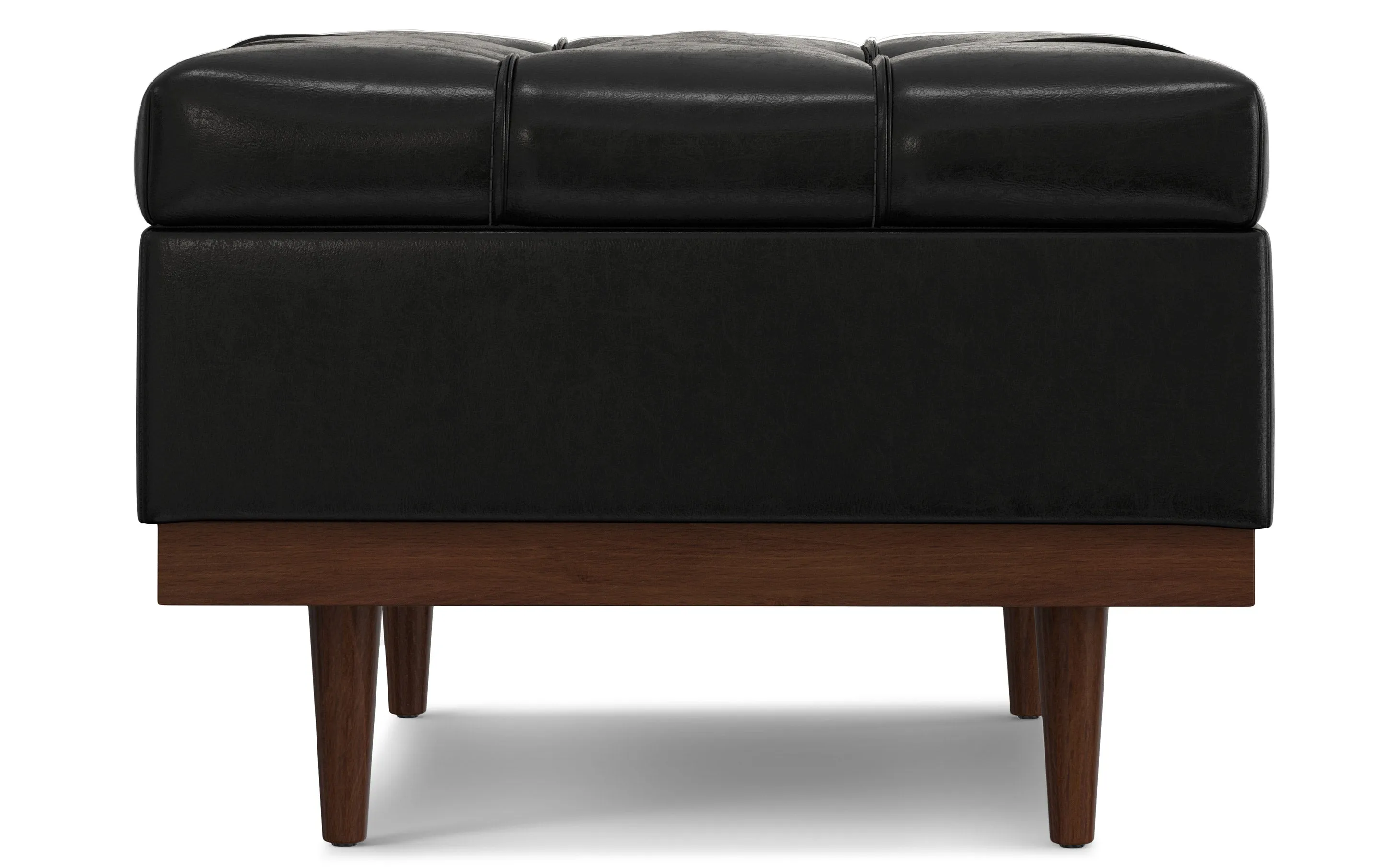 Mariah Coffee Table Storage Ottoman in Distressed Vegan Leather