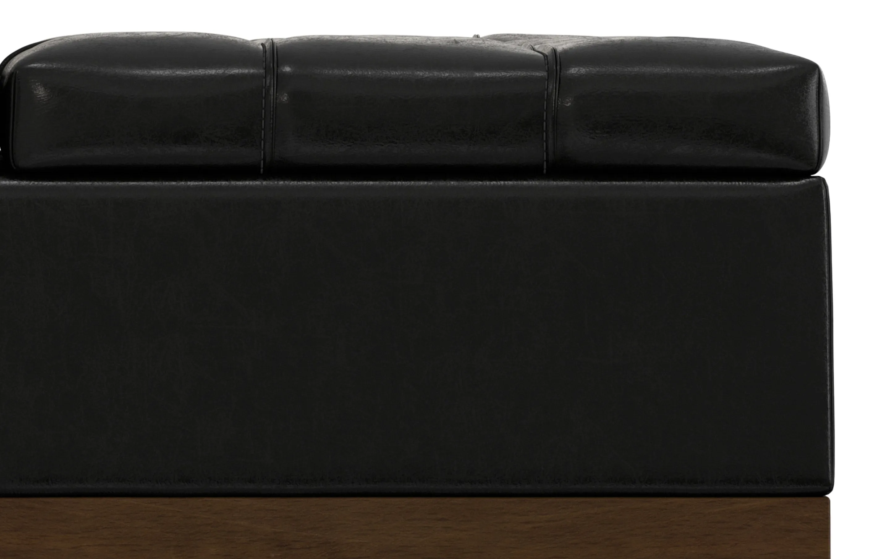 Mariah Lift Top Table Storage Ottoman in Distressed Vegan Leather