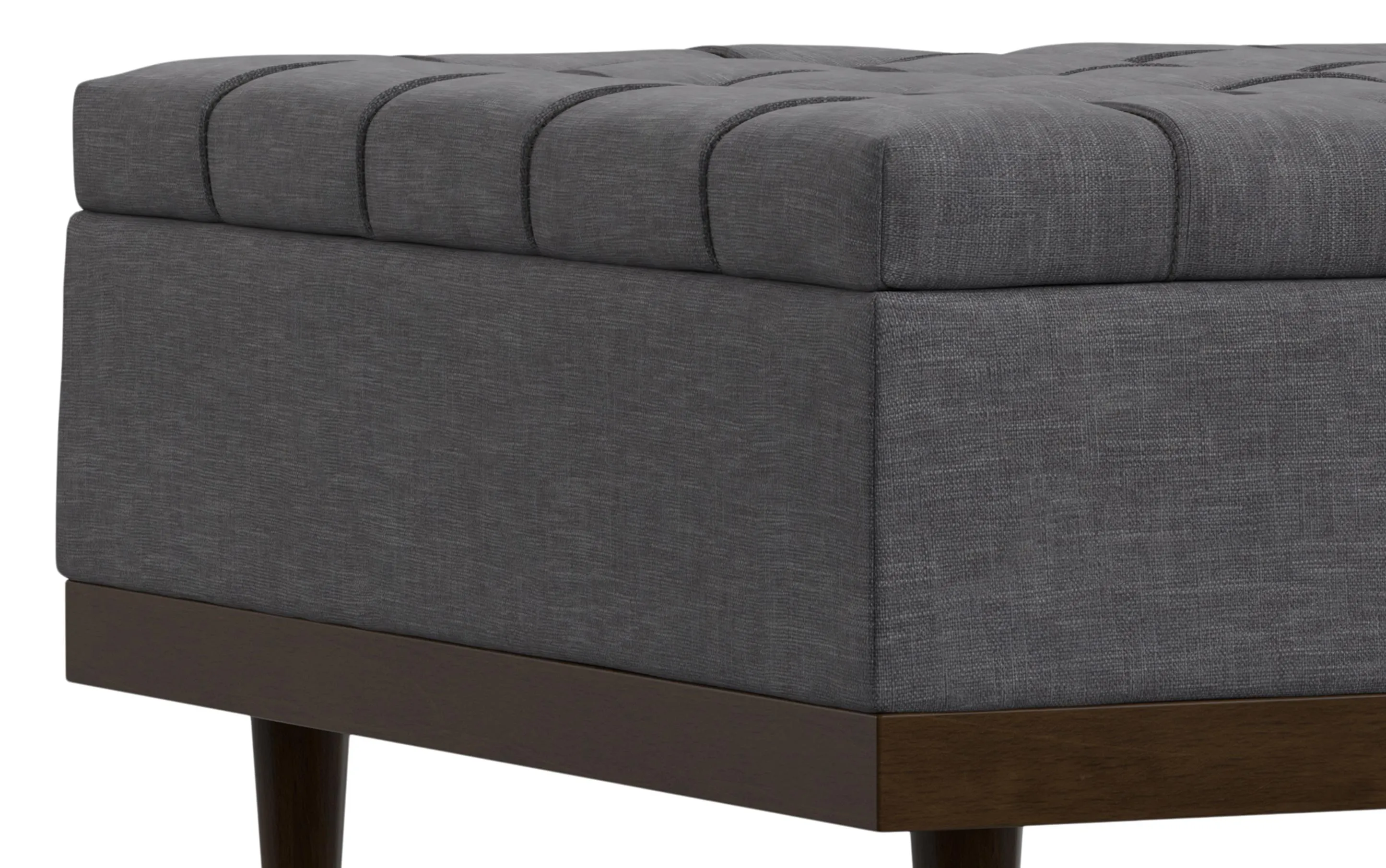 Mariah Lift Top Table Storage Ottoman in Linen