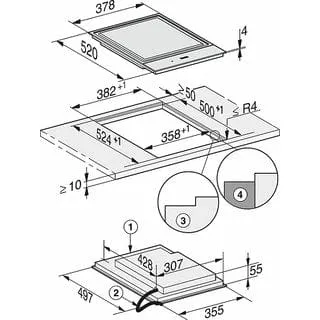 Miele CSDA7000 120mm wide downdraft Extrractor: Extraction   Recirculation