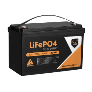 Mobi 12V 135AH Lithium Iron Phosphate Battery LiFePO4 Deep Cycle