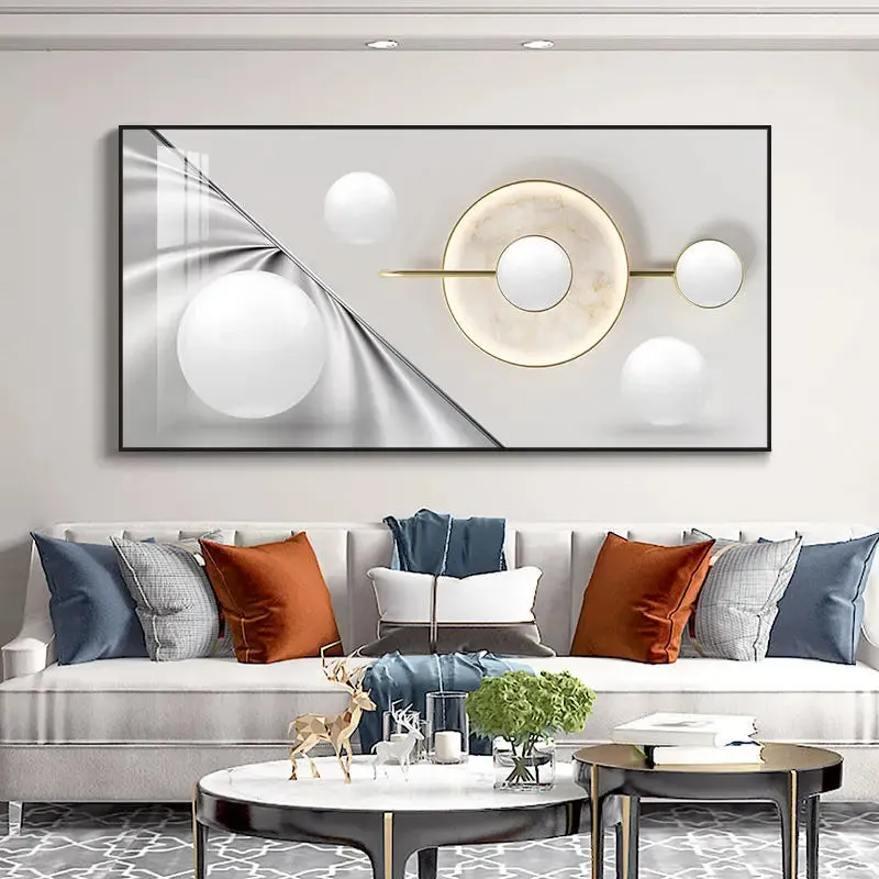 Modern Aesthetics Abstract Sun & Moon Wall Art Fine Art Canvas Prints Pictures For Luxury Loft Living Room Dining Room Lifestyle Art Decor