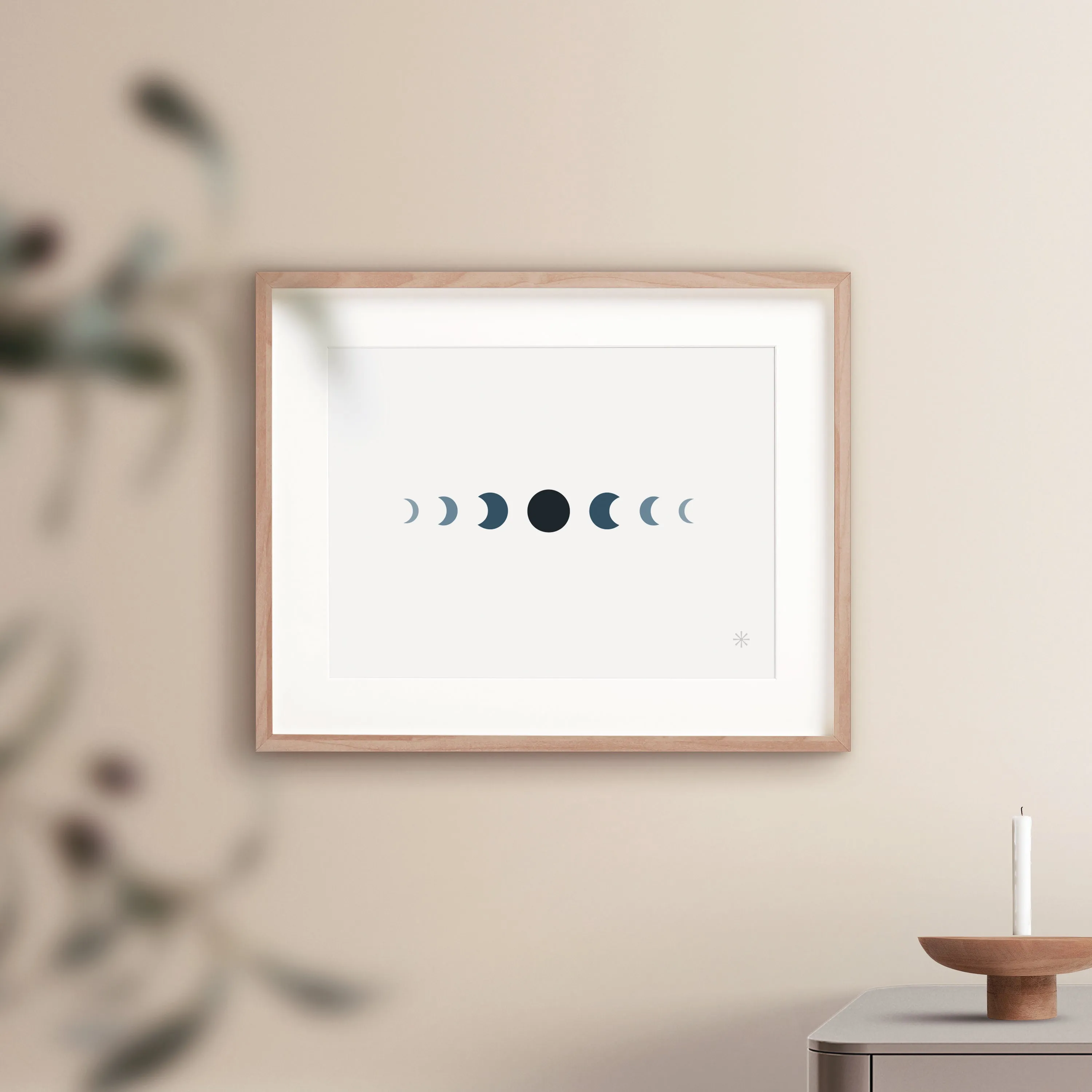 Modern Moon Phases Art Print