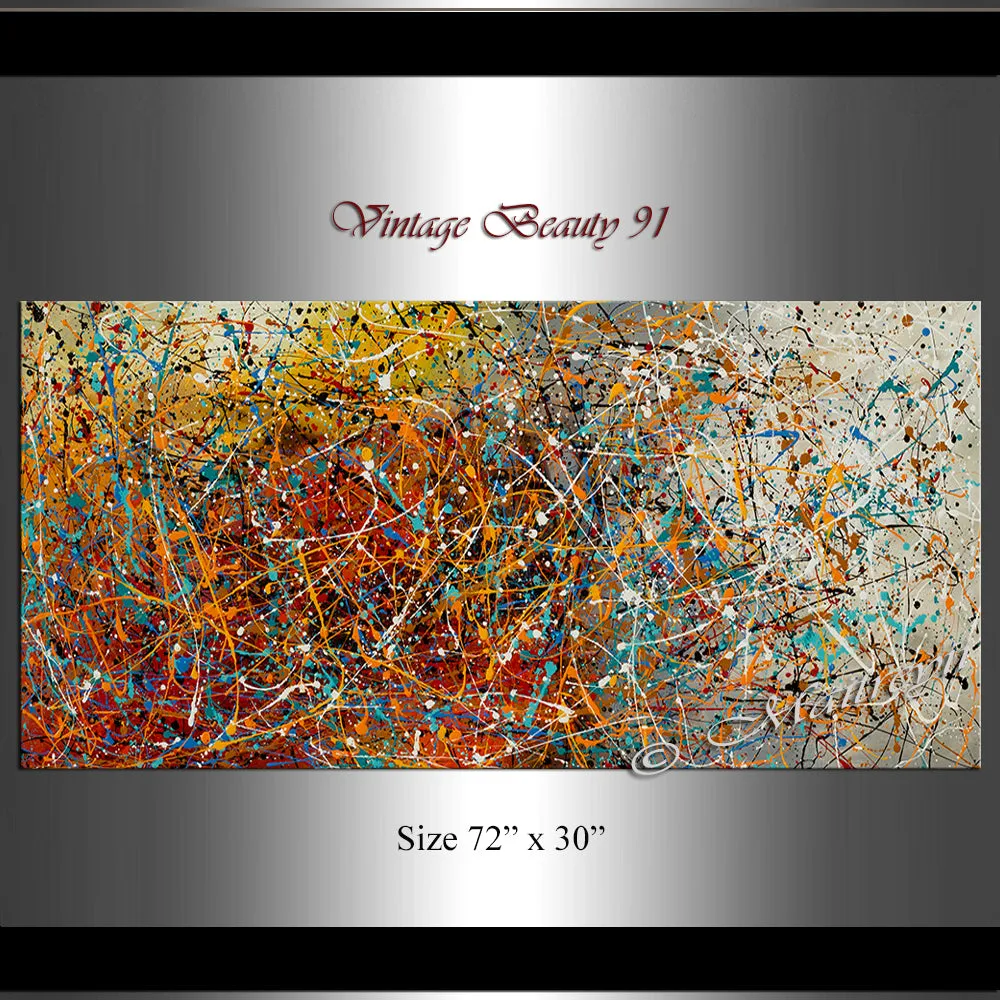 Online Art Jackson Pollock Style - Vintage Beauty 91