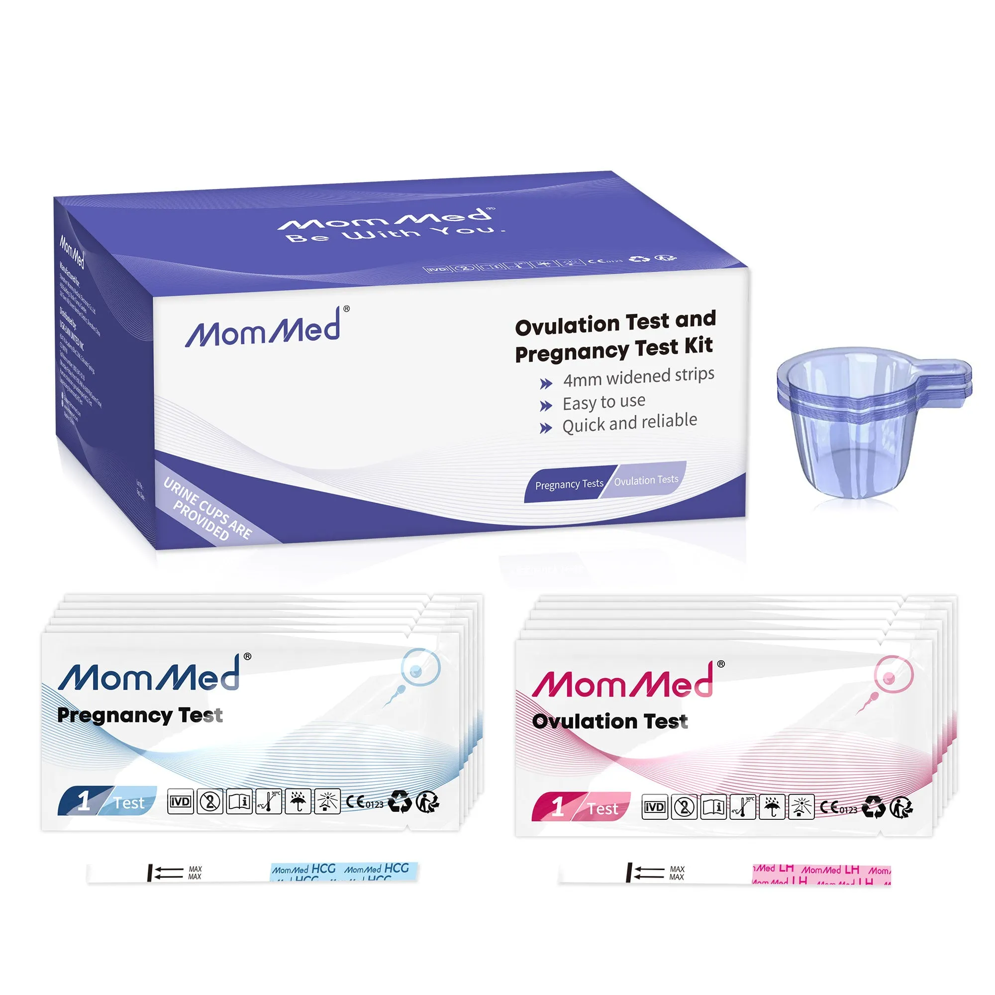 Ovulation and Pregnancy Test Strips Combo Kit 25 100