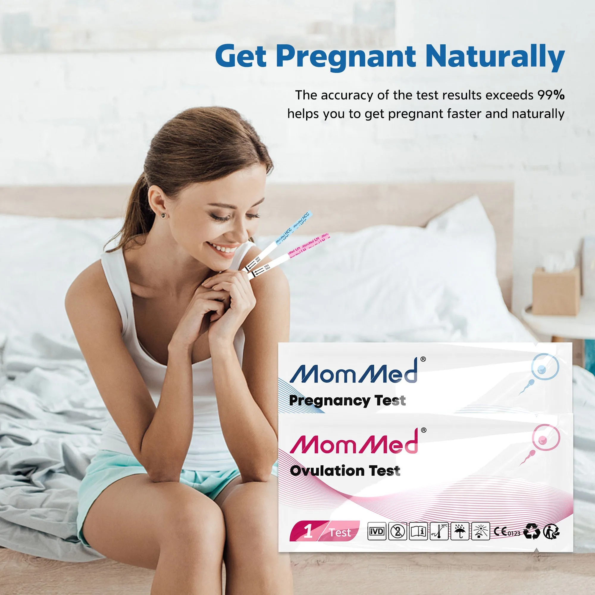 Ovulation and Pregnancy Test Strips Combo Kit 25 100