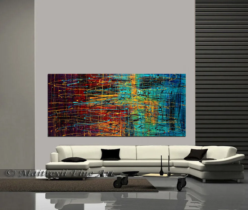 Painting Jackson Pollock Multiple Size Drip Style Abstract art on Canvas, large Wall Art - Luxury Feelings