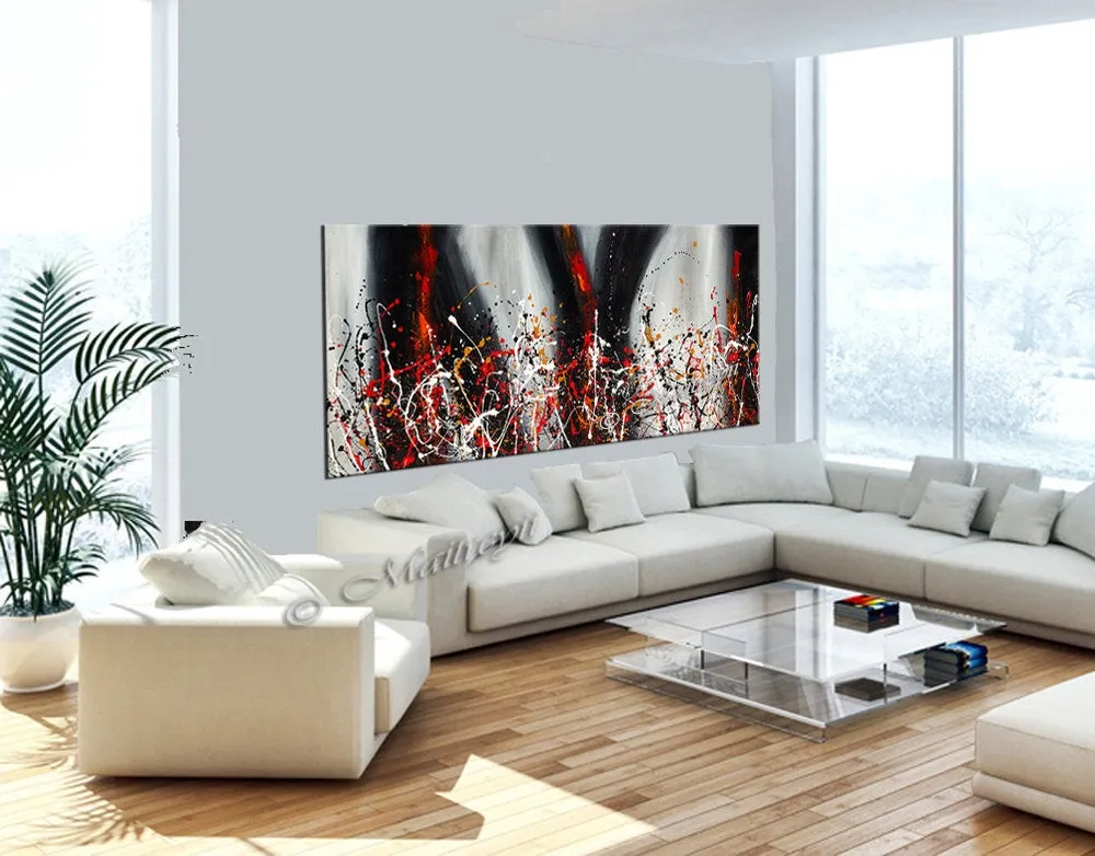 Painting Jackson Pollock Multiple Size Drip Style Abstract art on Canvas, large Wall Art - Vintage Beauty 139