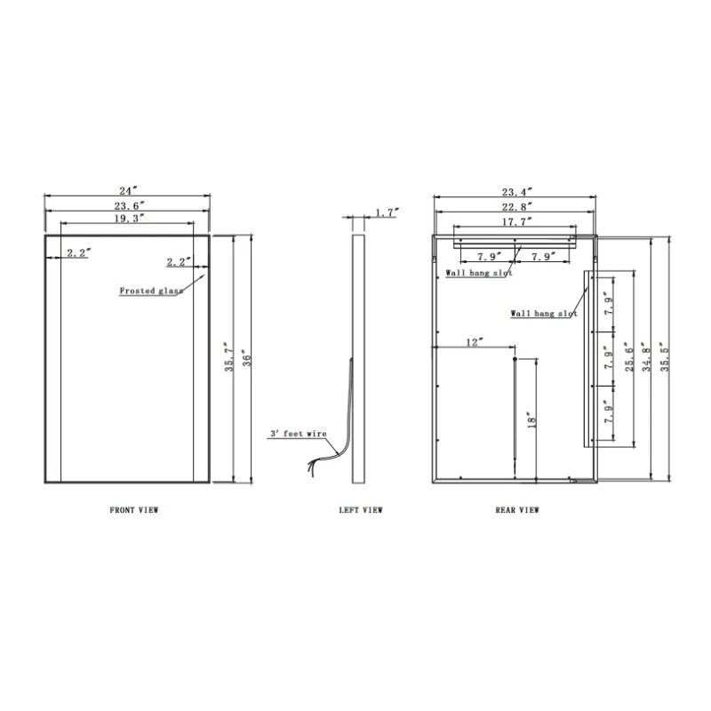 Paris Mirror Galaxy II 24 x 36 Rectangle LED Illuminated Mirror, RGBW